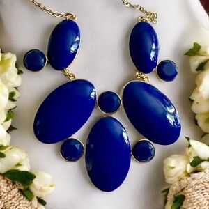 48 hour Sale Kate Spade ♠️ Gold Blue Cobalt Necklace EUC